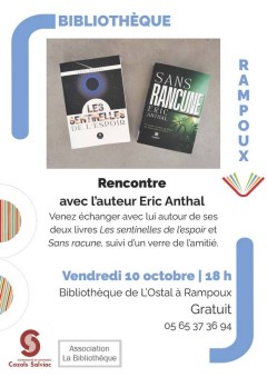 Animations biblio 10 octobre 2025 :  Eric Anthal